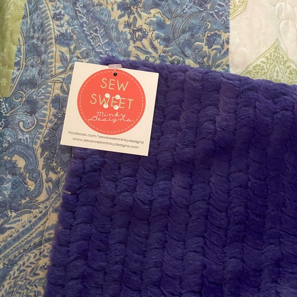 2 Minky Purple Throw Pillowcases - Picture 3 of 5